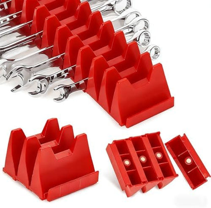 84 pcs Magnetic Modular Wrench Organizers for Tool Drawers - Wrench Rack with Metric&SAE Labels,Tool Storage Set Wrench Holder,Festival for Father and Boyfriend by Monliful