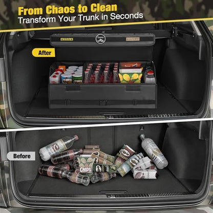 Fyzeoty Car Trunk Organizer for SUV and Sedan, Tactical‑Black, 29.5 in - Image 6