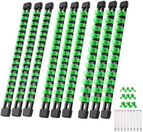 Reniteco 9-Pack Socket Organizer Set, 1/4" x 48 3/8" x 45 1/2" x 36 Clips by Reniteco