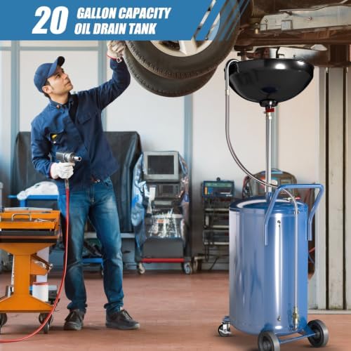 Larbanke 20-Gallon Waste Oil Drain Tank,Air Operated Drainer - Image 4