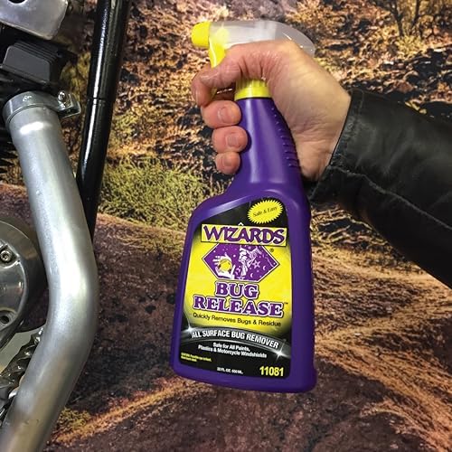 Wizards Motorcycle Cleaning Kit - Bike Wash Foam and Rinse, Quick Detailer Spray, and Bug Remover with Fiber Cloth and Detailing Bag - Portable Motorcycle Wash Kit with Accessories - Image 7