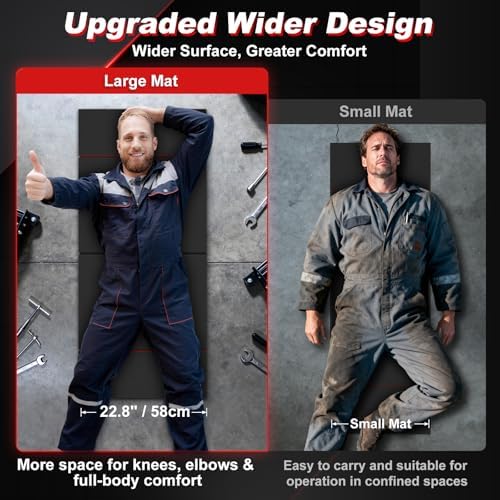 22.8" Wide Mechanic Mat Foldable EVA Kneeling Pad with Magnetic Tool Slots - Image 2