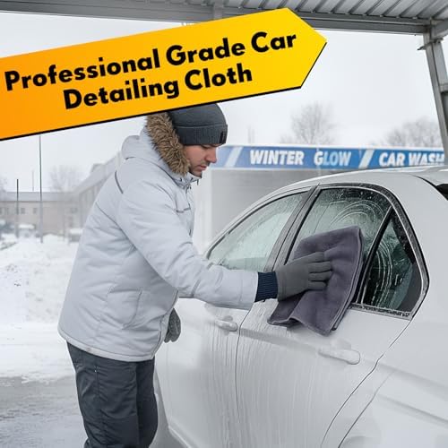 Nuenen Car Microfiber Clean Cloths, Gray, 16 x 16 Inch, 60 Pcs - Image 3
