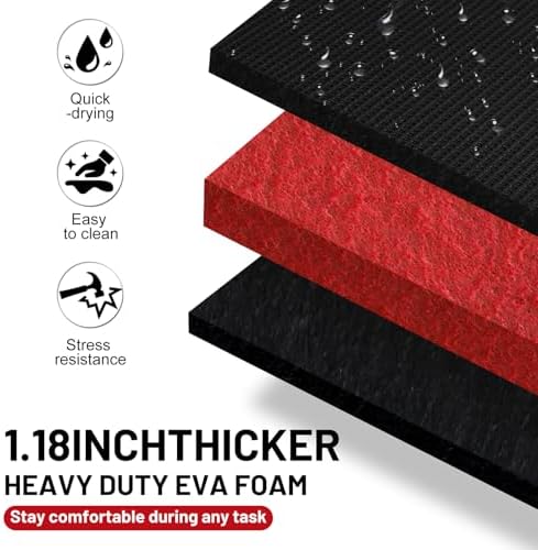 Foldable Mechanic Kneeling Pad,22.44" Wide EVA Foam Mat,1 Pack,Red - Image 3