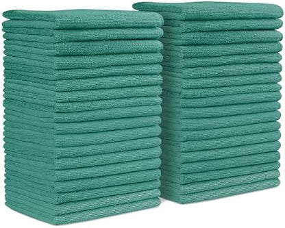 Microfiber Cleaning Cloths (Value Pack of 36) Size 16" x 16" Large, Highly Absorbent Cleaning Rags, Lint Free Towels, Reusable and Washable, Microfiber Towels for Cars by Unknown