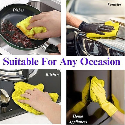 48 Pack 16'x16' Microfiber Household Cleaning Cloths - Multi-Purpose, Machine Washable, Absorbent Towels for Kitchen, Car, Home Appliances (16x16 48pk) - Image 6
