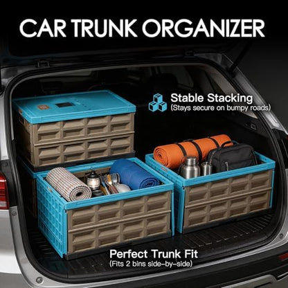 Heavy Duty Collapsible Storage Bins with Attached Lids, 12 Gal, 3 Pack - Image 7