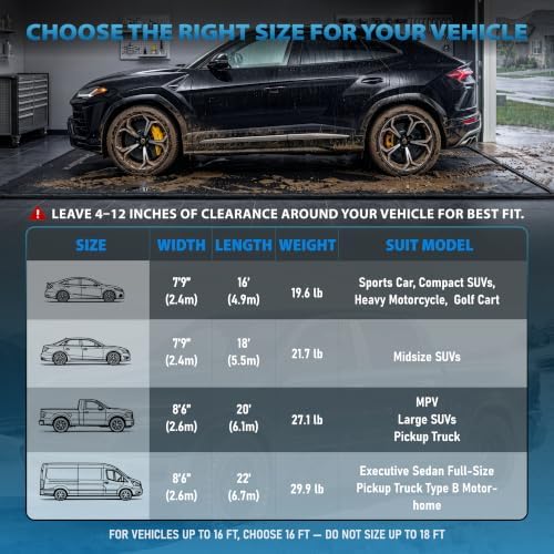 7'9" x 18' Garage Floor Mat, 610GSM PVC Containment Mat for Cars - Image 5