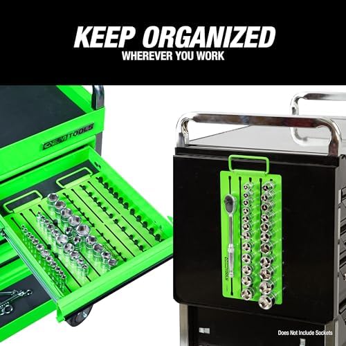 OEMTOOLS 22389 Pro Magnetic Socket Tray with Customizable Ratchet Organizer - Image 4