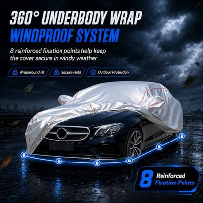 Car Cover Waterproof All Weather, 8-Point Fastening for Benz E-Class - Image 2