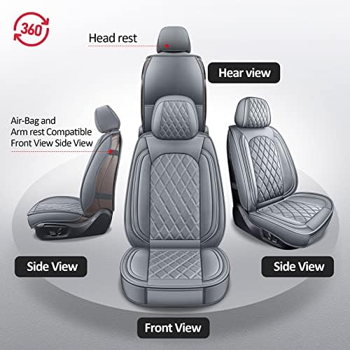 MIROZO Car Seat Covers Full Set,Leather Seat Cover for Sedan, Truck,SUV - Image 6