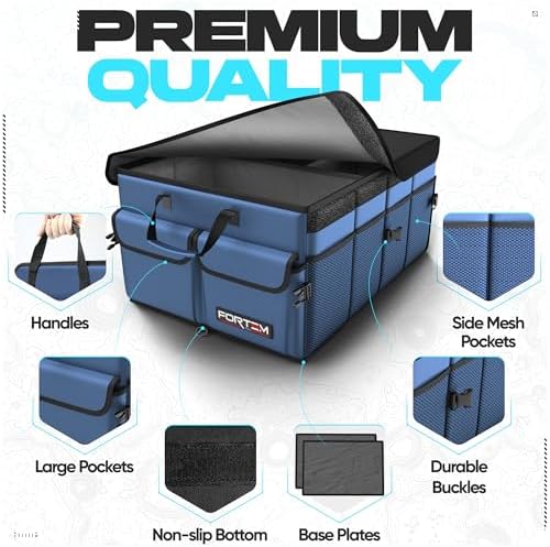 FORTEM Trunk Organizer - Foldable Car Organizer & Storage for SUVs & Trucks - Image 2