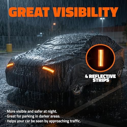 Mockins 190"x75"x47" Midsize Sedan Car Cover Waterproof All Weather Fit - Image 6