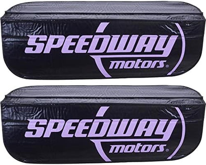 Speedway Motors Fender Cover Set with Purple Logo, Pair of Protective Fender Mats for Car Maintenance, Non-Slip Surface Protects Paint from Scratches Grease and Tools by SpeedwayMotors