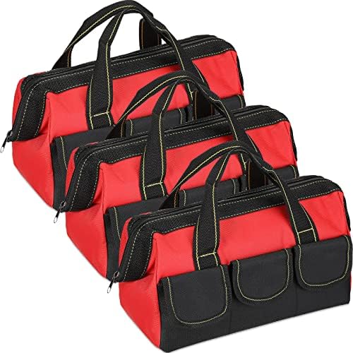 Sanwuta 3 Pack 18 Inch Tool Bags, Classic, Red by Sanwuta