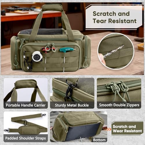 Heavy Duty Tool Bag Organizer with Strong Magnets & Detachable Pouches, Tactical Tool Tote for Men, Multiple Pockets, Anti-Friction Bottom Utility Tool's Bag for Electrician,Mechanic - Image 5