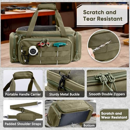Heavy Duty Tool Bag Organizer with Strong Magnets & Detachable Pouches, Tactical Tool Tote for Men, Multiple Pockets, Anti-Friction Bottom Utility Tool's Bag for Electrician,Mechanic - Image 5