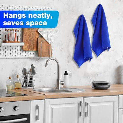 Nuenen Car Microfiber Clean Cloths, Blue, 16 x 16 Inch, 140 Pcs - Image 5