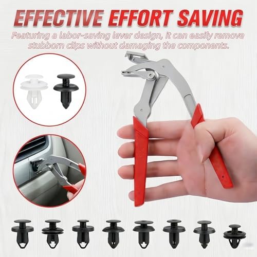 Car Clip Pliers & Panel Clip Removal Pliers, Spring-Loaded Fastener Rivet Remover for Auto Door Panels, Interior & Exterior Trim, Mechanic, Damage-Free Disassembly(1 pcs) - Image 2