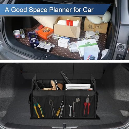 Femuar Car Trunk Organizer, Trunk Storage Organizer with 72L Large Capacity Waterproof Collapsible and 11 Pockets, Trunk Organizer for Suv/Jeep/Sedan, Large Size, Black - Image 6