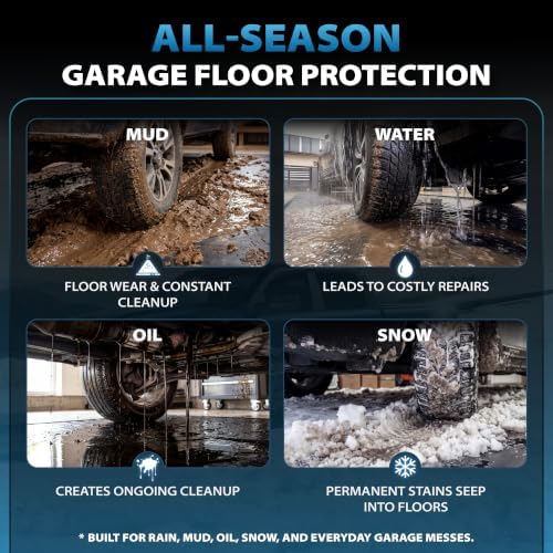 7'9" x 18' Garage Floor Mat, 610GSM PVC Containment Mat for Cars - Image 3