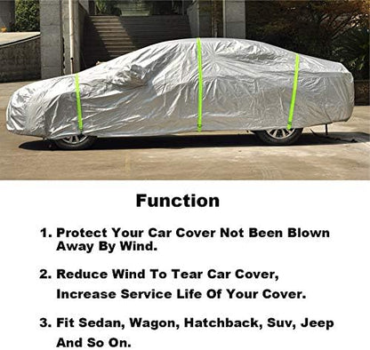 Kayme Car Cover Straps Wind Protector,3pcs Elastic Adjustable Rope Protect Cover from High Wind, Universal Fit - Image 2