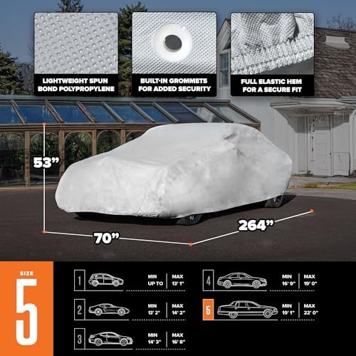Budge Lite Car Cover, Breathable Dustproof Cover, Fits Sedans up to 264" - Image 4
