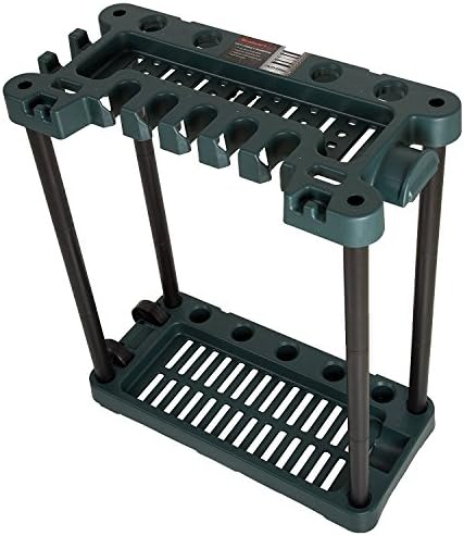 Garden Tool Organizer - Utility Rack, Holds Yard Tools - Garage Organizers and Storage Home Essentials by Stalwart - 40 Yard Tools, UNIT | Rolling Utility Cart with Wheels - Garage Organization and Storage Home Essentials by Stalwart