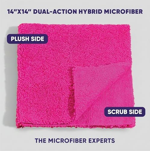 Microfiber Wholesale Pronto Cloths, Dual-Sided Microfiber Cleaning Towels, Soft Plush & Scrub Cloths for Dusting, Scrubbing, Kitchen, Windows & Car Detailing, Absorbent Bulk 50-Pack Multicolor - Image 2