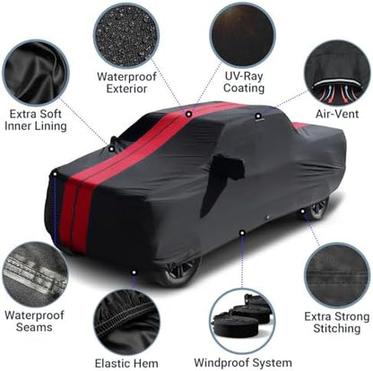 iCarCover Car Cover All Weather for 2000-2026 Frontier Crew Cab, 6.1 ft - Image 4