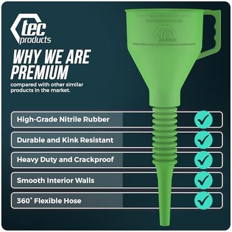 TEC Products FlexAll Long Flexible Oil Change Funnels for Automotive Use - Image 3
