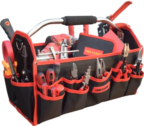 TOOLEAGUE 19 Inches Heavy Duty Tool Bag 25 Pockets,1680D Fabric Tool Bags by TOOLEAGUE