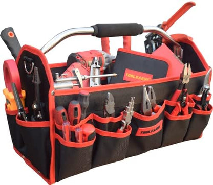TOOLEAGUE 19 Inches Heavy Duty Tool Bag 25 Pockets,1680D Fabric Tool Bags by TOOLEAGUE