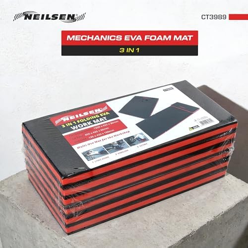 Neilsen Foldable Mechanics EVA Mat with Headrest | 3 in 1 | Lying Down | Kneeling | Sitting | CT3989, One Size - Image 3