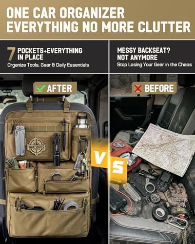 All in One Car Seat Back Organizer Fit Most Cars SUV Trucks Jeeps - Image 4