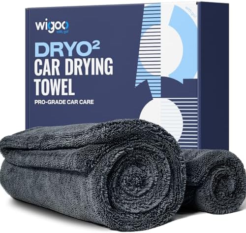 Wigoo Microfiber Car Drying Towel for Detailing, Cars, SUV, Truck (2 Sizes) by wigoo