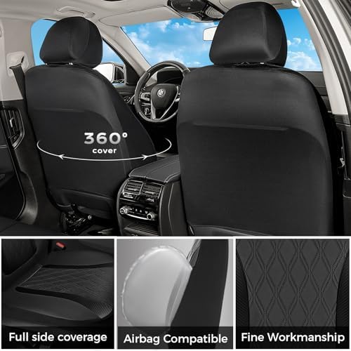 FLORICH Car Seat Covers Front Seat, Leather Seat Covers for Cars, Car Seat Protector Waterproof, Universal Automotive Seat Covers, Front Car Seat Cover Fit for Most Cars SUV Pick-up Truck - Image 2