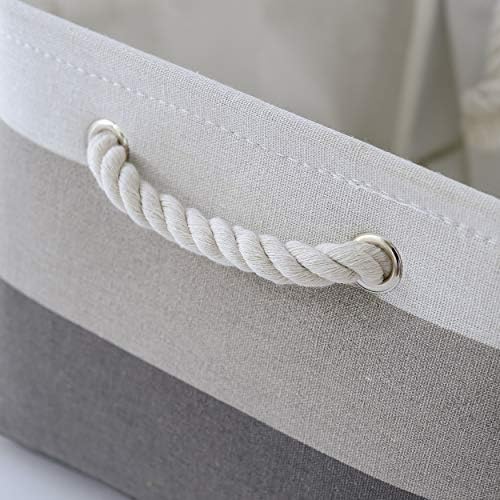 Large Storage Baskets for Shelves, Fabric Baskets for Organizing, Collapsible Storage Bins for Closet, Nursery, Clothes, Toys, Home & Office [3-Pack, Gray Gradient] - Image 2