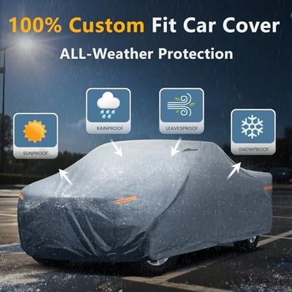 Maverick Truck Cover Custom Fit 2022-2026 Crew Cab Short Bed(4.5') with Door Zipper, 10 Layers Outdoor Heavy Pickup Truck Cover Waterproof All Weather, Wind Dust Sun Protector. - Image 3