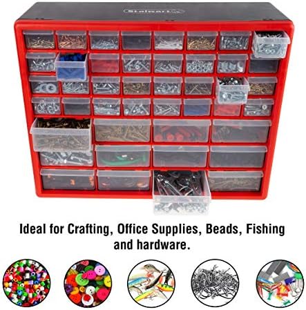 Stalwart 44 Drawer Storage Cabinet with 12 Large, 32 Small Compartments - Image 6