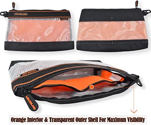 WELKINLAND Clear Tool Pouch, 4-Pack 12-Inch Zippered Tool Pouch - Image 3