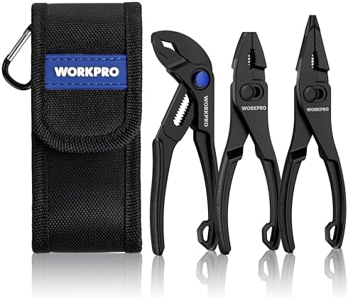 WORKPRO 3-Piece Mini Pliers Set with Pouch, Pocket Pliers, EDC Tool Gift by WORKPRO