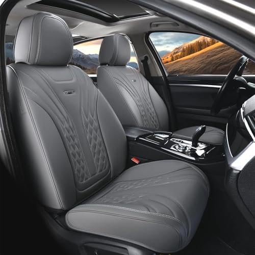 Coverado Car Seat Covers, Car Seat Covers Front Seats, 2-Pack Front Seat Cover, Nappa Leather Waterproof Seat Covers, Car Seat Protectors, Automotive Seat Covers Universal Fit for Most Vehicles by COVERADOAUTO