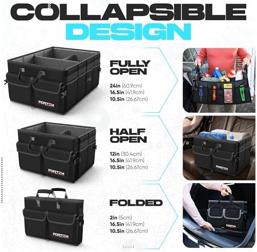 FORTEM Trunk Organizer - Foldable Car Organizer & Storage for SUVs & Trucks - Image 6