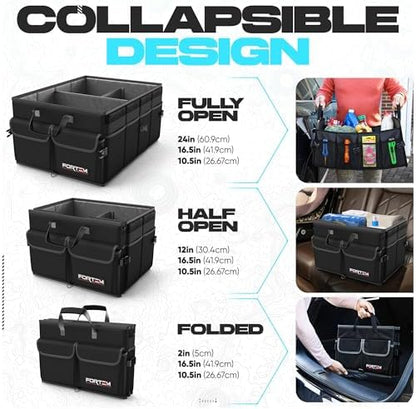 FORTEM Trunk Organizer - Foldable Car Organizer & Storage for SUVs & Trucks - Image 6