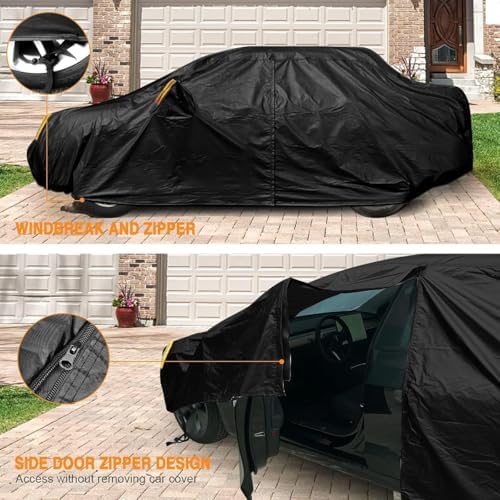 NEVERLAND Car Cover Waterproof All Weather for Sedan 183''L x 70''W x 59''H - Image 6