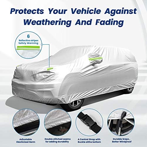 Car Cover, SUV Waterproof Car Covers for Automobiles All Weather - Image 6