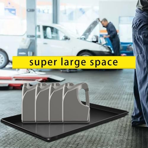 6 Pcs Extra Large Oil Drip Pan, 35.4×24×1.6Inches Oil Drain Pan for Under Car,Plastic Oil Drip Tray for Garage, Fridges, Washing Machines, Cat Litter Box,Keeps Floors Safe & Clean - Image 6