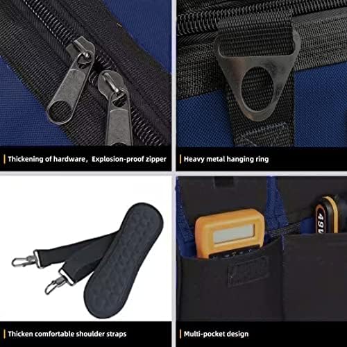 FASTECH 22in Heavy Duty Bottom Tools Bag With Wide Mouth For Tool Storage, Carrier and Organizer, Tote Bag for Men/Women, Wide Mouth Tool Bags With Inside Pockets (22 Inch) - Image 4