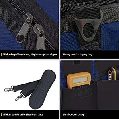 FASTECH 22in Heavy Duty Bottom Tools Bag With Wide Mouth For Tool Storage, Carrier and Organizer, Tote Bag for Men/Women, Wide Mouth Tool Bags With Inside Pockets (22 Inch) - Image 4